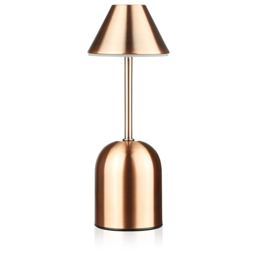 LED-Tischleuchte | kabellos, integrierter Akku 2.000 mAh, stufenlos dimmbar, Farbtemperatur einstellbar | yg-d020-copper