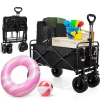 Carrello pieghevole da turismo | Grande carrello da trasporto 100kg | Carrello da spiaggia 120L | CP01-80