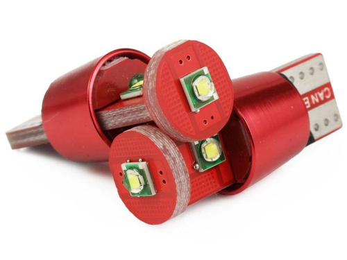 Car LED bulb W5W T10 3 SMD CREE CANBUS RED