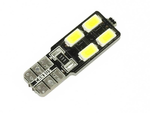 Autó LED izzó W5W T10 4 SMD 5630 CAN BUS egyoldalas