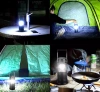 HWL-001-EU | LED solar camping light, tourist torch with powerbank function | Black