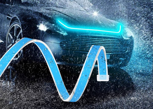 Illuminazione a LED per l'auto | Connessione Bluetooth con l'applicazione del telefono | illuminazione fluttuante del cofano, delle porte, dei davanzali | lunghezza 180 cm | Sintonizzazione ottica LED