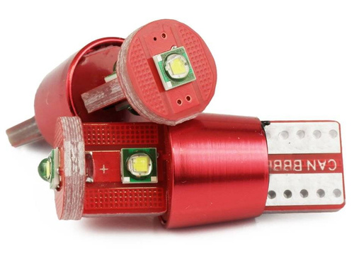 Bombilla LED coche W5W T10 3 SMD CREE CANBUS ROJO