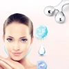 AL-306B-PLATA | Masajeador facial | Rodillo giratorio para rostro y cuerpo.