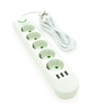 LH-F05U | Ciabatta 5 m | 5 prese + 3x USB | Bianco