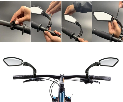Universele stuurspiegelset | Draaibare fietsspiegels | Scooter achteruitkijkspiegels | HSJ-210