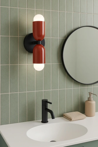 Applique da parete LED E27 | lampada da muro design per soggiorno o camera da letto | YG-W008-R+R