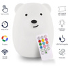 NL-04 | Silikónová RGB LED lampa pre deti | Medvedík LED | IR diaľkové ovládanie