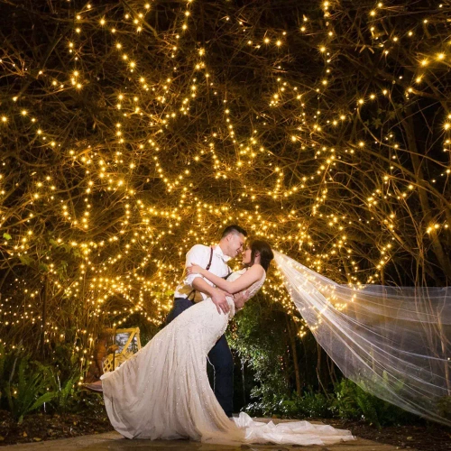 FLD-100LED-WW | Napelemes füzér, kerti lámpa | 100 LED, 10m | meleg fehér