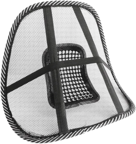 GLY-440-NEGRO | Soporte trasero para coche | Soporte lumbar ergonómico | Respaldo montado en una silla o sillón.