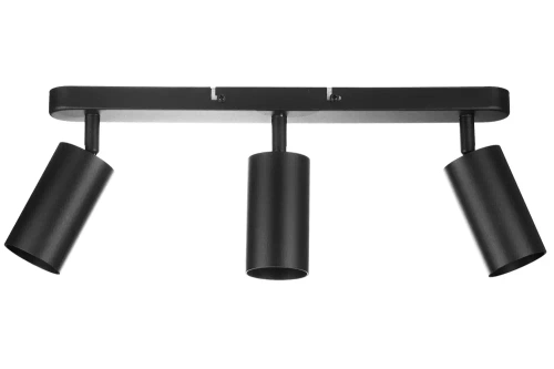 MS-GU10-3 | Driepunts plafondlamp, 3x GU10 zwarte bewegende spot