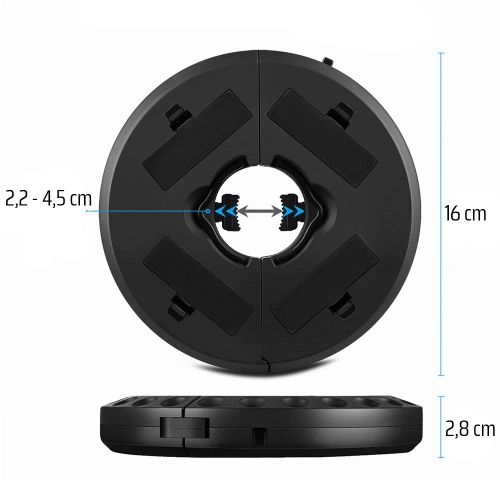 LY-G003 | Lampă umbrelă de grădină ⌀22-45mm | 28 LED-uri, 3 moduri de iluminare, 4x surse de alimentare AA