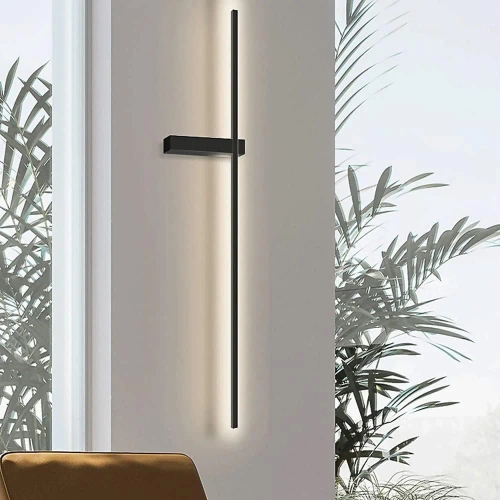 Aplică modernă 60 cm 10W | Lampă de perete neagră | Lampă LED cu o temperatură de culoare de 4000K | YG-W003