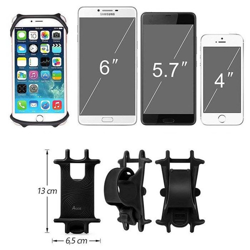 PSI-B11 | Soporte de silicona para teléfono de bicicleta | en el volante