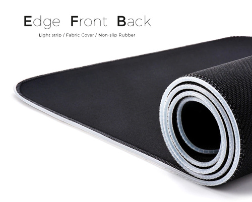 MP-001L | Tapis de souris | 80x30 cm | Rétroéclairage LED RVB | 13 modes d'éclairage