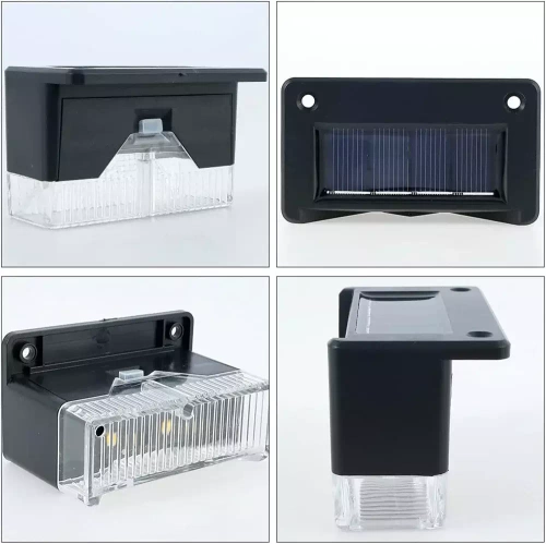 BS-113 | Set of 4x Solar garden lamp for mounting on stairs, fences, railings