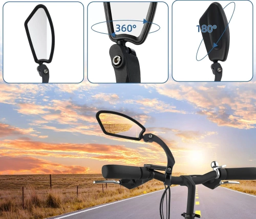 Oglinda ghidon biciclete | Oglinda retrovizoare stanga pentru scuter | Oglinda pivotanta |HSJ-210