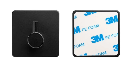 BXG-4PCS-ЧЕРЕН | Черна кука за дрехи, кърпи, хавлии | Самозалепваща се поставка за кухненски принадлежности
