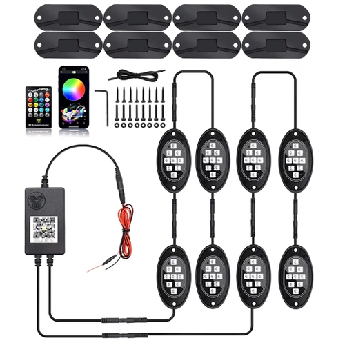 Lămpi auto | LED RGB | 8 bucati