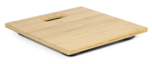 HD-2009 | Natural bamboo bathroom scale with thermometer | LED display