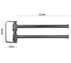 BTS-R002-B | Bathroom Towel Rack | Rotary