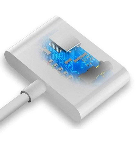 UA-009 | Adaptador Lightning para iPhone - Jack + Lightning | Adaptador de audio para iPhone