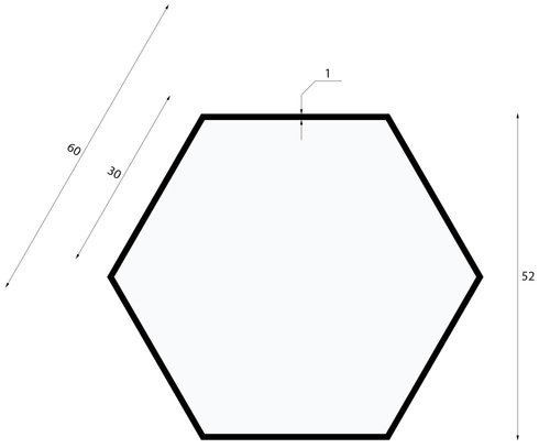 LPL-003 | Závesné LED stropné svietidlo 50W | šesťuholník plný | hliník | CCD nebliká | Φ60x6