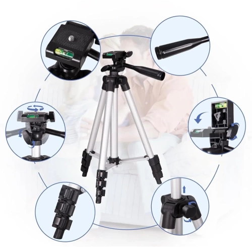 Z14-1.5M-Negru | Suport telefon 1.5M | Trepied telescopic pentru cameră