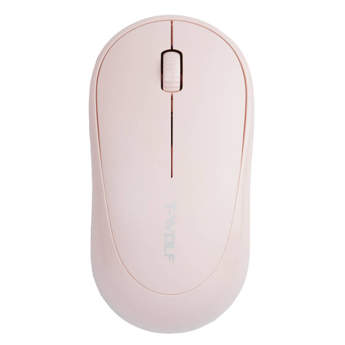 Q18 | Mouse optic de birou fără fir pentru computer | 1000 DPI | roz