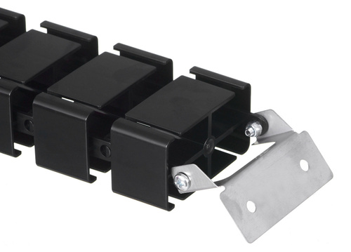 QN-1501 | Funda para cables y alambres 1,3 m | Canal de cables verticales | Negro