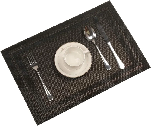 F040-PRETO | Tapete de mesa de cozinha | Tapete de placa | Tapete de mesa | Tapete de cozinha decorativo