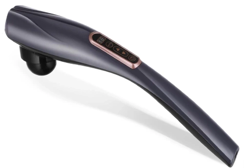 YT-1706-CINZA | Massageador com pontas substituíveis | Massagem vibratória nas costas | Uma pistola de massagem que ajuda a combater a celulite