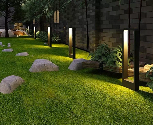 LLM-60CM | Moderna lampada da giardino in piedi, palo LED | Alluminio 60cm, IP54, 10W=1200lm