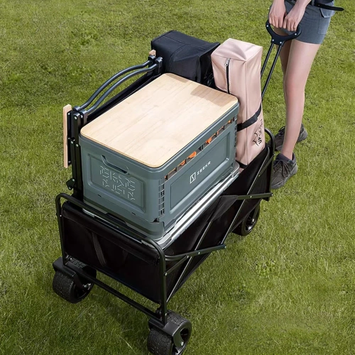 Sammenklappelig rejsevogn | Stor transportvogn 100 kg | Strandvogn 120 L | CP01-80