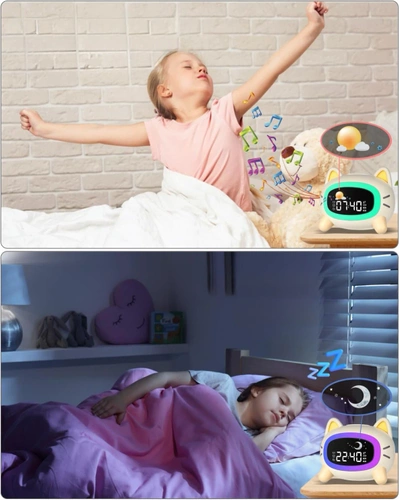 SG-5-W | Wekker met LED-licht | Horloge met kleurwisselfunctie