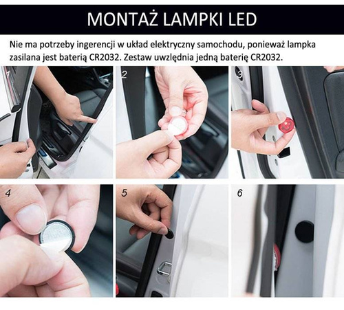 LED Door Warning Light - сигнальні лампи в двері автомобіля - 2 шт