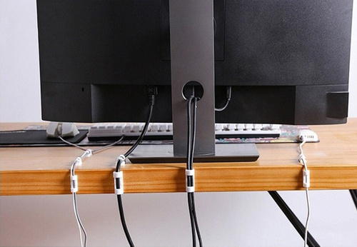 Kabel- und Leitungsorganizer Set | 10 Stück | weiß | KZ-D58