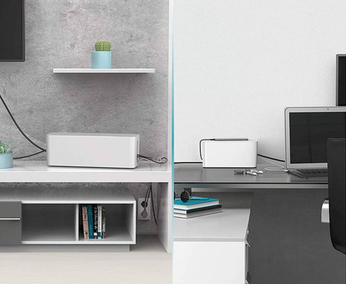Kabelbox Organizer | Größe S | Aufbewahrungsbox für Steckdosenleisten und Kabel | CB-S