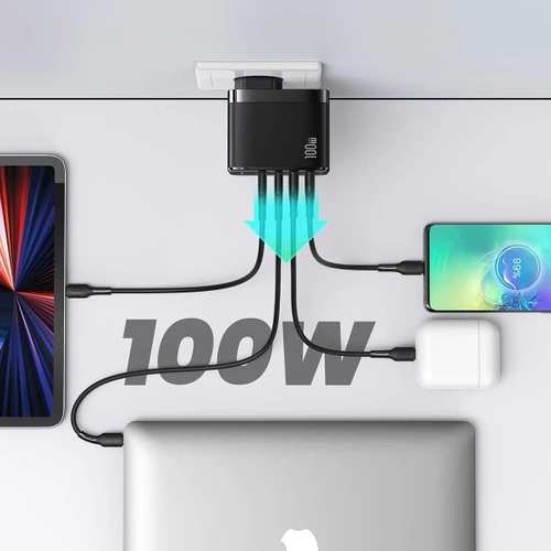 GAN | 100 W-os fali töltő USB 3.0 és USB-C portokkal
