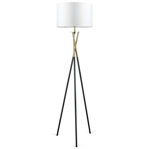 HM112-WHITE | White floor lamp | Modern, stylish lighting for the living room and bedroom | White floor lamp with a metal frame