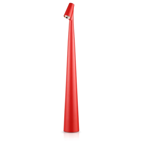 Tischlampe 43cm | Kabellose Nachtlichtlampe mit eingebautem Akku | Lampe mit Touch-Steuerung | HMS-455-RED