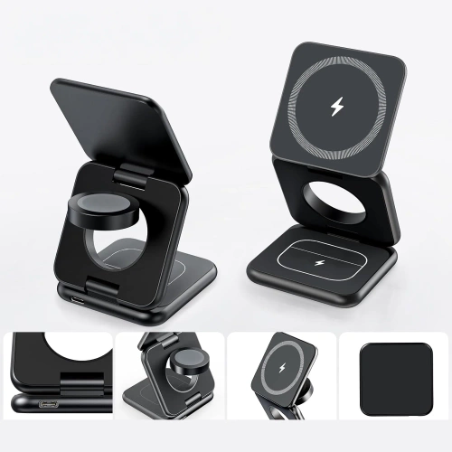 MagSafe Wireless Charger | Docking Station for iPhone, AirPods, Apple Watch | MD-28-15W-B