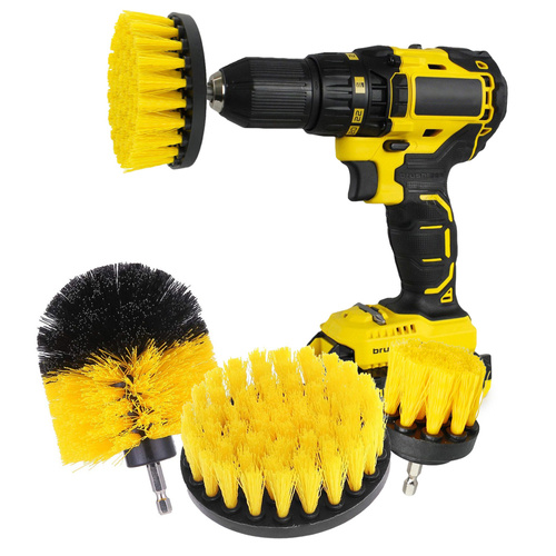 R001 | Set of 3 cleaning brushes for mounting in a drill