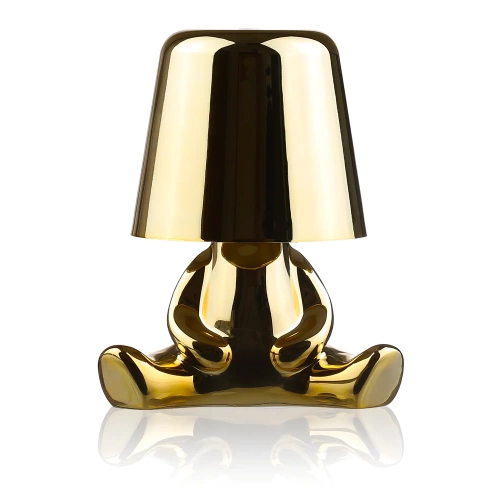 HJA23-B-GULD | Moderne bordlampe med touch-kontrol | Natlampe med indbygget batteri