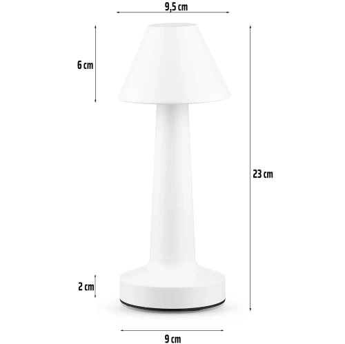HJA12-BRANCO | | Candeeiro de mesa sem fio | Candeeiro nocturno sensível ao toque com cor de luz ajustável | Luz USB
