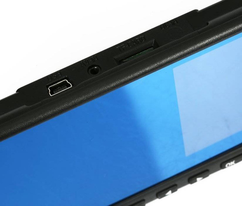 Set - achteruitrijcamera met rijrecorder in de achteruitkijkspiegel 4,3" TFT LCD voor achteruitrijcamera 12V PZ702-1-DVR