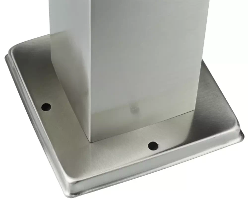 LLF-90CM | Lampă de grădină în picioare, stâlp pătrat pentru bec E27 | Alimentare 230V, inox | otel inoxidabil, 90 cm