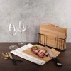 NFS-4in1 | Wooden, bamboo chopping board | Board stand | Serving board set