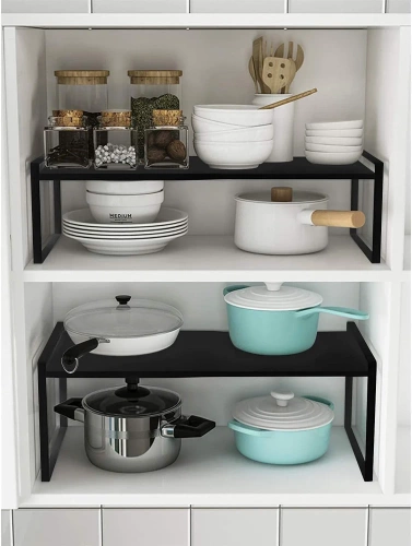 MSK-L50CM-B | Badeværelseshylde til kosmetik | Køkkenstand i metal | Krydderihylde | Fritstående hylde