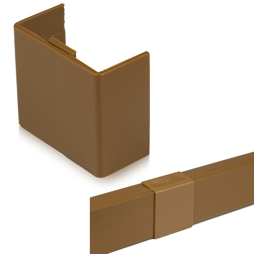 CDT-02 | Straight connector for cover strip 40x20mm | brown